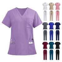Maßgeschneiderte Kasacks Krankenhausuniformen Medizinische Kasacks Krankenschwester Kurzarm-Oberteil Kasack-Set Stretch Slim Fit