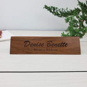 Plaque de nom de bureau élégante en bois |   Travail artisanal de luxe |   Prix d'usine en gros - Product Image 1