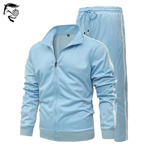 Conjunto de chándal de hombre de poliéster personalizado 100% Jogger de dos piezas de lana lisa con logotipo para las estaciones de invierno - Product Image 4
