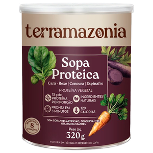 Soupe Protéinée - Légumes Rouges : Patate Douce, Carotte, Épinard 320g Prête en 3 Minutes Ingrédients Naturels - Product Image 1