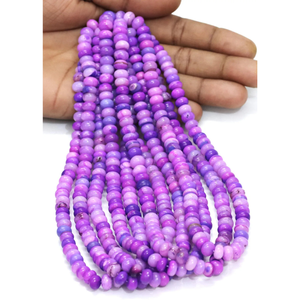 Perles Rondelles en Quartz Arc-en-ciel Violet Qualité AAA 7-8mm 16 Pouces/brin pour la Fabrication de Bijoux - Product Image 3