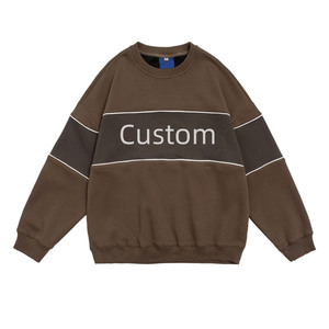 เสื้อสเวตเชิ้ตผู้หญิงแบบคัลเลอร์บล็อก คอวี แขนยาว ปักลาย สไตล์รักบี้ ผ้าฝ้าย 100% บริการ OEM - Product Image 3