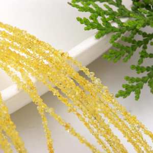 Lote de cuentas de piedras preciosas con forma de virutas de cuarzo de diamante Herkimer amarillo Natural, hebras de cadena de 2-3mm de cuentas sueltas para la fabricación de joyas - Product Image 6