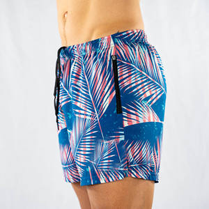 Pantalones cortos para correr con logotipo personalizable para hombre, ropa deportiva de entrenamiento deportivo de secado rápido con bolsillos, método de tejido - Product Image 4