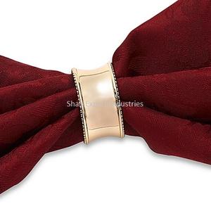 Rond de serviette en métal plaqué cuivre brillant pour la maison Table à manger Banquet et occasion spéciale décor de table porte-serviettes - Product Image 2