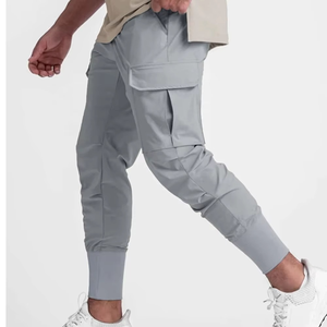 Pantalon respirant dernière conception OEM pour hommes, nouveau design, pantalon cargo de haute qualité avec logo personnalisé pour hommes, multi-poches - Product Image 4
