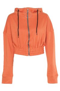 Haut court à capuche pour femme, couleur hiver, vintage, en tissu dobby infroissable, avec logo personnalisé, meilleure vente, haute qualité, vente en gros - Product Image 4