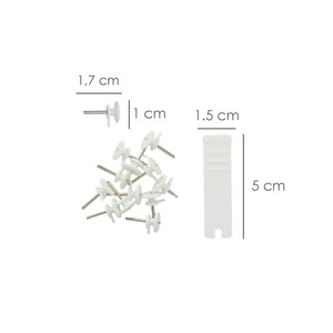 Piccoli Ganci Rotondi per Quadri (Confezione Blister da 12) con Chiodo - Product Image 2