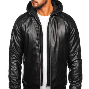 Nueva chaqueta de cuero de motorista 2025 para hombre, chaqueta de bombardero de cuero para hombre, chaqueta de cuero para motocicleta - Product Image 6