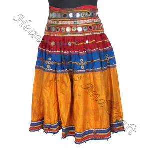 Vintage Gypsy Boho <b>Flare</b> <b>Skirt</b> Banjara Dancer's <b>Skirt</b> Handmade Art Women <b>Skirts</b> - Product Image 1