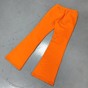 Alta calidad al por mayor personalizado 100% algodón 3D Puff estampado acampanado pantalones de chándal hombres Jogger pantalones letras espuma estampado Vintage Joggers - Product Image 5