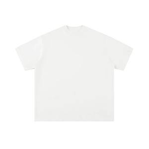 Camiseta de Manga Corta con Cuello Redondo de Algodón Puro de Peso Pesado, Unisex, para Parejas, Combinable, Color Negro Blanco Sólido, Corte Básico, Top de Verano - Product Image 2