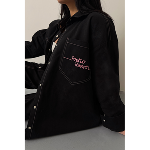 Conjunto de Camisa y Pantalones de Mezclilla Rosa para Mujer - Product Image 5