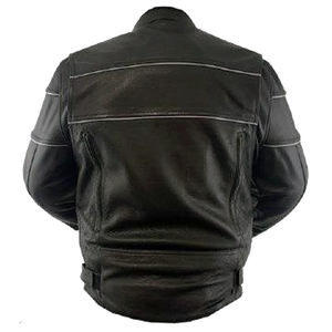 Chaqueta Bomber Reflectante Ecológica MAIKAI V2 con Exterior de Cuero Genuino y Tela de Nailon - Product Image 6