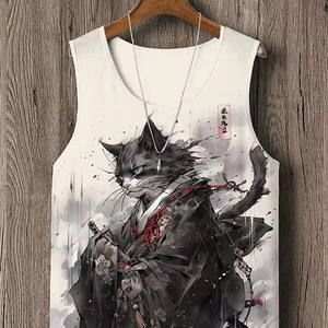 Camiseta sin mangas para hombre, cómoda, transpirable, para gimnasio, ropa deportiva, talla grande, novedad, estilo informal - Product Image 1