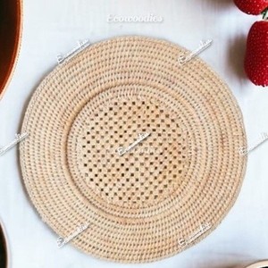 Manteles individuales redondos con aislamiento de cuerda de yute y paja tejida, manteles individuales redondos personalizados adecuados para mesa de comedor de Hotel en casa - Product Image 4