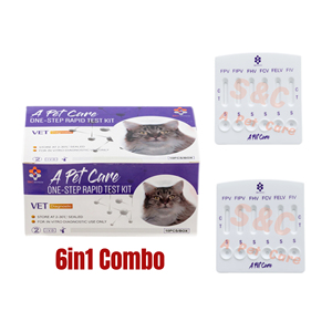 Kit de Prueba Profesional 6 en 1 para Virus Felinos - Panleucopenia/Calicivirus/Leucemia/FIV/<span class=keywords><strong>Herpes</strong></span>/FIP - Product Image 1