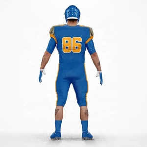 Uniforme de Fútbol Americano Sublimado Personalizado para Equipos Adultos, Jersey de Manga Corta con Colores y Nombres de Equipos Personalizados, MOQ Bajo - Product Image 2