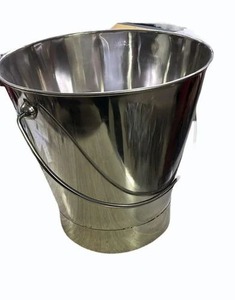 Seau de rangement multifonctionnel en acier inoxydable de qualité alimentaire, avec poignée portable, style seau incliné, en métal avec couvercles - Product Image 4