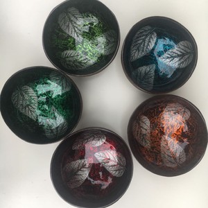 High Quality Eco-Friendly Coconut <b>Shell</b> Bowl Natural Seashell Lacquer Carved Direct Feng Shui Factory for Home <b>Lighting</b> Decor - Product Image 2