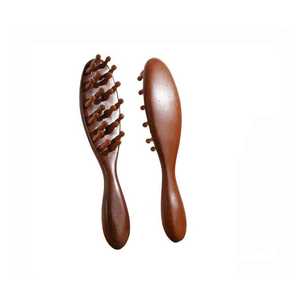 Peine de Madera Natural Pulido y Duradero para Masaje Capilar, Desenredante de Cabello de Dientes Anchos, Masajeador de Cuero Cabelludo para Hombres y Mujeres - Product Image 6