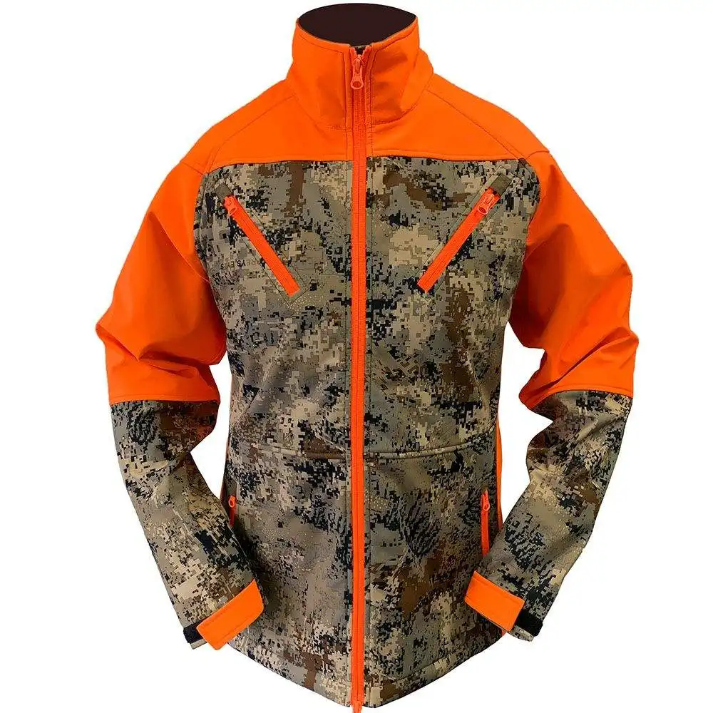 Jackets Hunting Orange Jacket For Men Camouflage Style Shooting Jacket In Softshell Hunting Wear