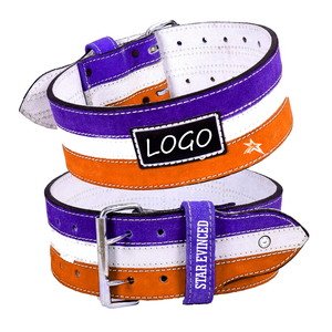 Cinturón de elevación de potencia estándar de competición, hebilla de doble punta de acero de 10mm de espesor, logotipo personalizado, correa de cuero para levantamiento de pesas, entrenamiento - Product Image 1