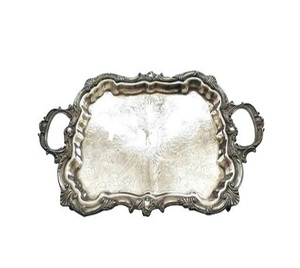 Plateau rectangulaire en nacre d'argent fait à la main fabriqué en Inde vente directe d'usine OEM faite à la main - Product Image 1