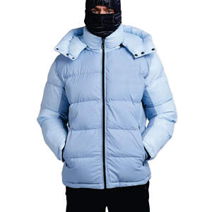 Mode tendance, manteau d'hiver pour homme, veste en duvet personnalisée, veste en duvet personnalisée avec patchwork sur les épaules, veste en duvet matelassée grande taille pour homme, OEM - Product Image 1