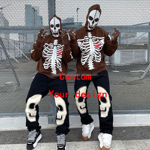 Streetwear hommes Running Manches longues Tie dye puff impression hoodie Heavyweight French Terry Pullover 3d Puff - Product Image 5