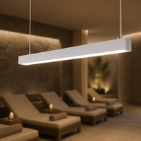Luminaire suspendu linéaire LED en aluminium 1000 mm pour spa et bien-être, 3000K, dimmable, lampe de plafond pour salle de relaxation