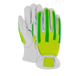 Nuevos guantes de cuero personalizables para trabajo con palma reforzada ajustable Guantes de trabajo de seguridad para construcción - Product Image 6