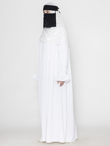2024 vêtements islamiques robe premium conception personnalisée solide hijab dinde à manches longues abaya blanche femmes robe musulmane au meilleur prix - Product Image 3
