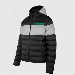 Blouson matelassé personnalisé pour homme, coupe-vent, respirant, en polyester écologique, style urbain, broderie frontale, hiver - Product Image 2