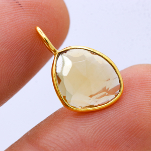 Natural Golden Citrine Gemstone 925 <b>Solid</b> Sterling Silver <b>Gold</b> Plated Handmade Women <b>Pendant</b> Jewelry for Wholesale - Product Image 5