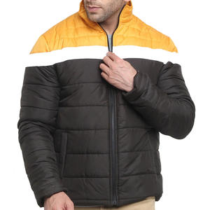 Chaquetas acolchadas de calle para hombre, calidad duradera, etiqueta personalizada, cuello alto de lona, cierre de cremallera de invierno, impermeable, Reversible - Product Image 1