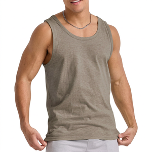 เสื้อกล้ามผู้ชาย คอวี ผ้าฝ้าย 100% ทรงโอเวอร์ไซส์ สำหรับออกกำลังกาย สไตล์ยิม  มีไซส์สั่งทำได้ - Product Image 1