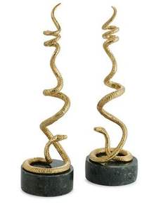 High Quality Gold Plated Snake <b>Candle</b> Holder with White and Green <b>Marble</b> Base Event Decorative Handmade Fancy <b>Candle</b> Holder - Product Image 2