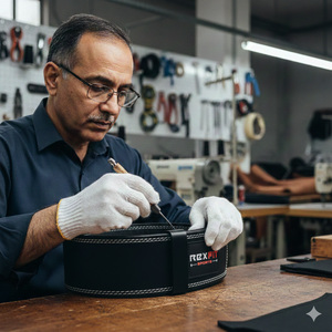 เข็มขัดยกน้ำหนัก Rexfit Sports พรีเมียม หนังวัวแท้ สำหรับการฝึกซ้อม รองรับการออกกำลังกายในยิมและการยกน้ำหนัก - Product Image 6