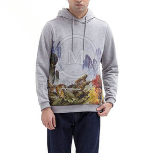 เสื้อฮู้ดฤดูหนาวคลาสสิกสำหรับผู้ชายผ้าฟลีซผสมคอตตอนใส่สบายทรงพอดีตัวดูถนนในเมือง - Product Image 3