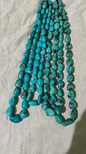 Cuentas de Turquesa en Forma de Gota, Material de Piedra para Joyería, Cuentas Sueltas de Color Azul de Rajastán - Product Image 2