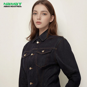 Chaqueta Vaquera Oscura para Mujer, Chaqueta de Mezclilla Ajustada, Chaqueta Clásica con Botones, Ropa Exterior de Manga Larga, Chaqueta de Camionero de Algodón, Ropa de Moda para Mujer - Product Image 1