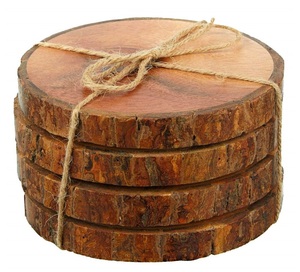Posavasos redondos de mármol con caja redonda de madera, juego de posavasos hechos a mano para taza de té, a precio asequible - Product Image 3