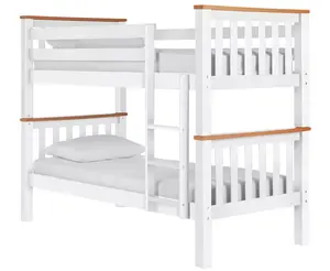 Modern Bedroom Furniture Kids' Bunk Beds Twin Bedding Children's Bed with Sturdy Strong Ladder Home Furniture for Apartment Use