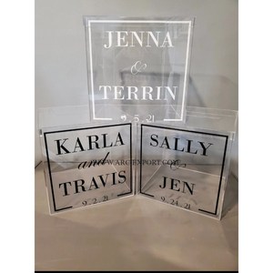 Cajas de almacenamiento de metal y vidrio de gran tamaño para decoración del hogar y bodas, caja de tarjetas hechas a mano de gran tamaño de calidad superior - Product Image 2