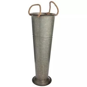 Florero grande de metal galvanizado con acabado de estilo para decoraciones florales modernas para el hogar eventos corporativos y estilo de fiesta - Product Image 4