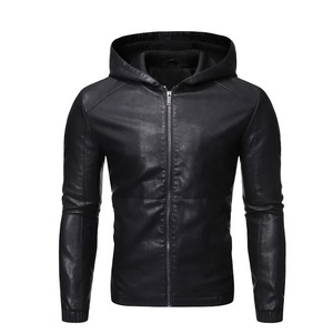 2024 Autumn Winter Men's Punk Leather Coat Stand Collar Motorcycle Jacket for Teenagers Canvas <b>Fabric</b> - Product Image 6
