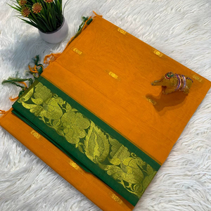 Haute demande superbe vêtements ethniques fantaisie Look coton Sari le plus à la mode exportation dernière Blouse exclusive tenue de fête de mariée pour les femmes - Product Image 1