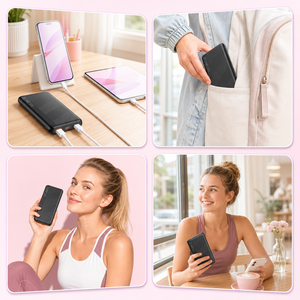 Power Bank 10000mAh Ultra Sottile 16mm con Porte Type C, USB A e Micro, Ricarica Rapida SCP22.5W PD20W, Ideale per Viaggi - Product Image 3