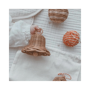 Handcrafted Rattan Bell for <b>Christmas</b> Tree 2025 Eco-Friendly Decoration for <b>Christmas</b> Cute Gift Design <b>Christmas</b> From Vietnam - Product Image 1
